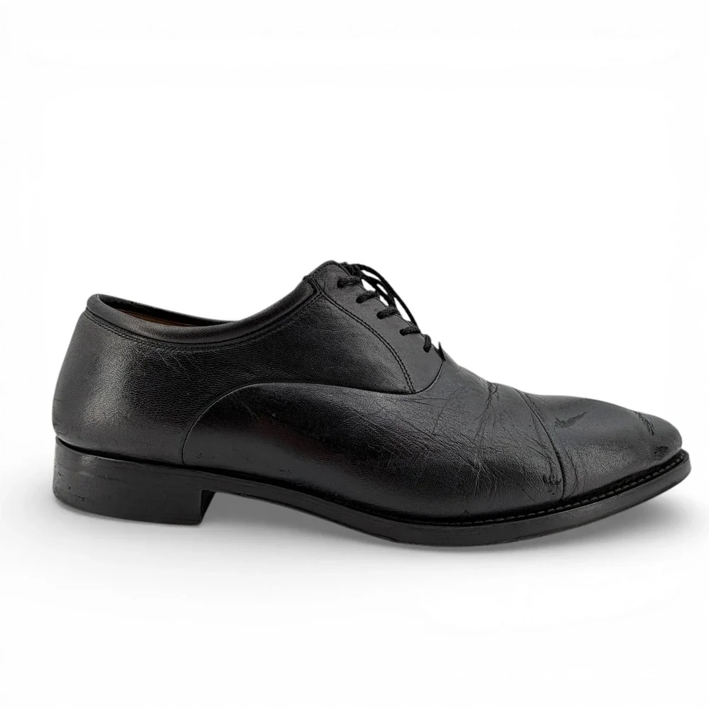 Magnanni Federico Oxford Shoes Mens Sz 11.5 D Black Leather‎ Cap Toe 12654 READ